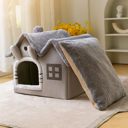 Casetta CozyCat™ – Cuccia Casetta Morbida per Cani e Gatti